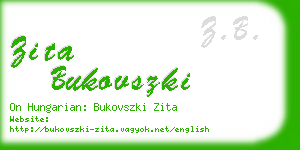 zita bukovszki business card